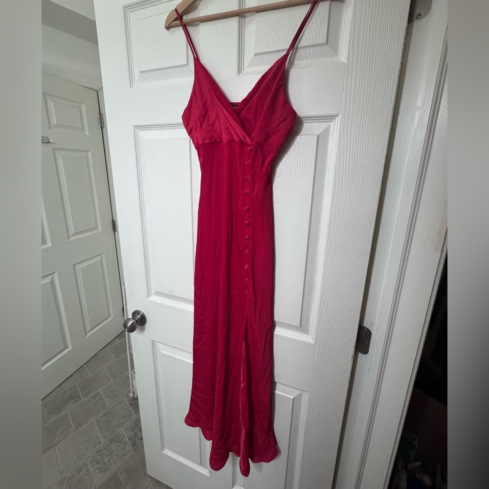 ZARA Red Satin Dress